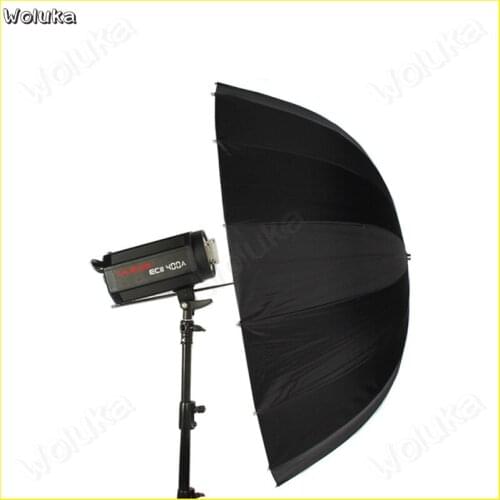 Deep mouth parabolic photographic umbrella reflective umbrella black silver reflective soft light 16 fiber umbrella boneCD50 T02