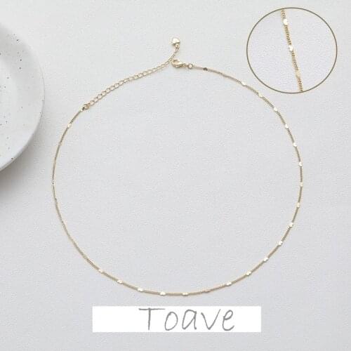 Gold-covered color-preserving flat chain love chain necklace diy hand-made material accessories