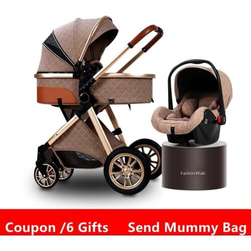 Bolina 3 in 1 Baby Stroller High Landscape Carriage Light Newborn Pram Shock Proof Two Way 2 in 1 Kid Car Baby Comfort Cart 2021