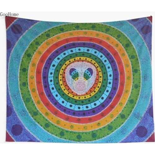 Psychedelic alien rainbow Wall Tapestry Cover Beach Towel Throw Blanket Picnic Yoga Mat Home Decoration