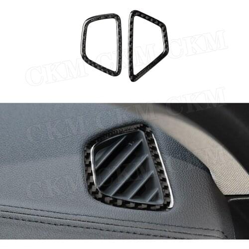 Carbon Fiber Air Conditioning Outlet Trim Air Vent Frame Cover Sticker 3D Decal For BMW 5 Series G30 Car Styling