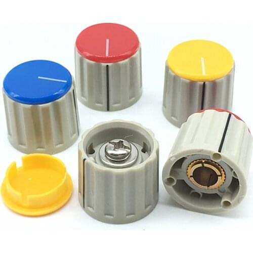 2pcs/lot Potentiometer Knobs 21*14.5MM 110E Flip Lock Screw Potentiometer Cap 6.4MM