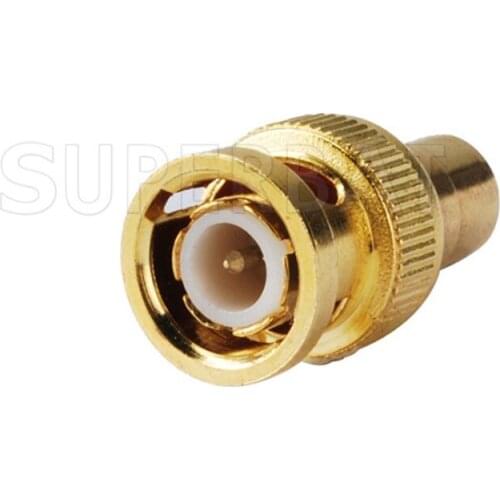 Superbat 5pcs BNC-RCA Adapter BNC Plug to RCA Jack Straight Glodplated