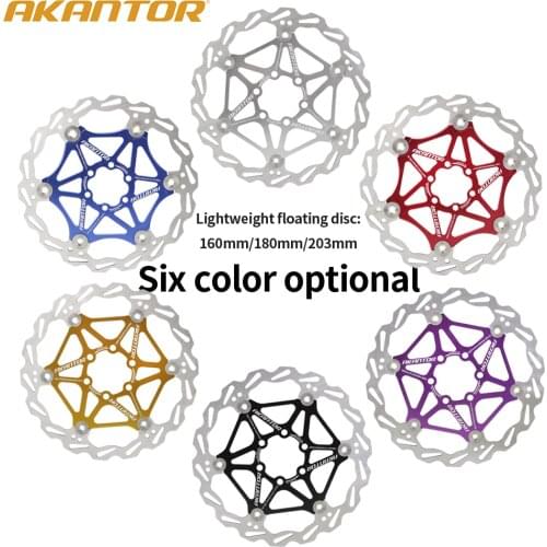 Mountain Bike Brake Rotor 160mm 180mm 203mm Strong Heat Dissipation Floating Brake Disc MTB Disc Brake Pads Bicycle Accessories