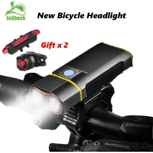 Joshock 20000LM Bicycle light USB Rechargeable Built-in Battery Waterproof LED Headlight Riding Equipment With Taillight