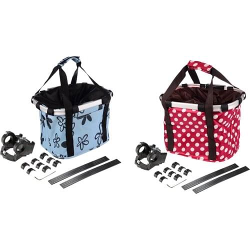 Bicycle Bike Detachable Cycle Front Basket Carrier Bag Pet Carrier Aluminum Alloy Frame