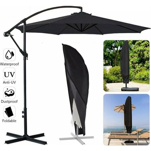 Waterproof Oxford Cloth Outdoor Banana Umbrella Cover Shade Rain Cover Anti-UV Parasol Garden Weatherproof Patio Umbrella Cover