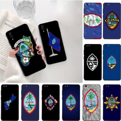 YJZFDYRM Guam National Flag Soft black Phone Case For Vivo Y91c Y17 Y51 Y67 Y55 Y93 Y81S Y19 V17 vivos5