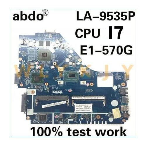 Z5WE1 LA-9535P MB For Acer E1-530 E1-570 E1-570G Laptop Motherboard W/ GT720/740M GPU I7-3517U/3537U CPU DDR3 100% Fully Tested