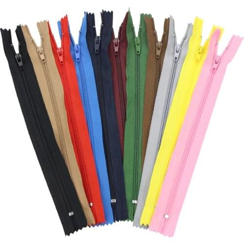 20 Pcs 3# 20cm Color closed tail Nylon Coil Zippers Tailor for Trousers Clothing Garment Sewing Handcraft DIY Accessories
