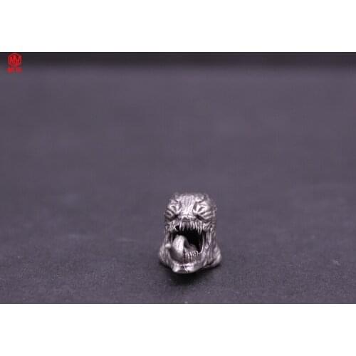 1PC Venom Retro White Copper EDC Paracord Beads Lanyard Pendants Knife Beads Umbrella Rope Cord Necklace Bracelet Beads Pendants