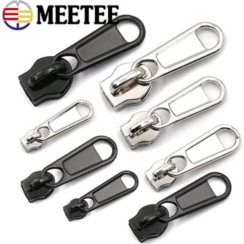 10pcs 3# 5# 8# 10# Zipper Sliders for Nylon Zips DIY Luggage Repair Zipper Head Puller Fitting Quilt Garment Sew Zip Accessory