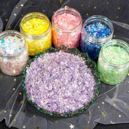 15g Colorful Sequin Resin Fillings Irregular Shell Paper UV Epoxy Resin Mold Crafts Decorative Supplies 3D Nail Art Decoration