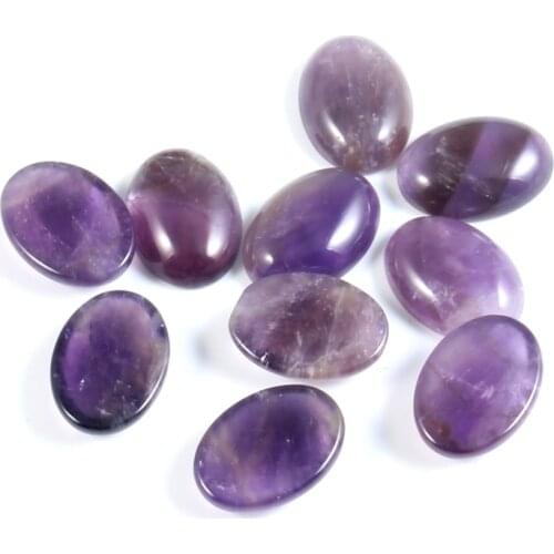 10pcs Oval Amethyst Decoration Flatback Cabochon Scrapbooking Charms For Jewelry Making Findings Accessories Diy