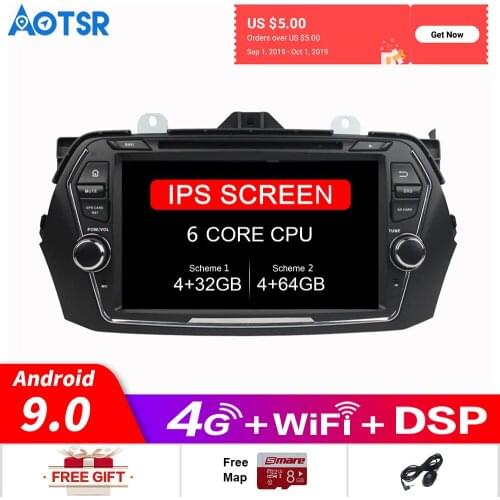Android 9.0 Car DVD Player GPS Navigation For Suzuki CIAZ Alivio 2014-2016 Auto Radio Stereo Multimedia Player HeadUnit gps dsp