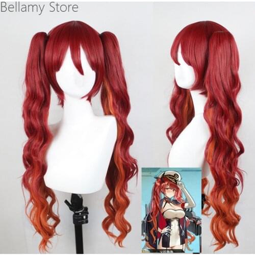 Azur Lane Uss Honolulu Heat Resistant Cosplay Costume hairwear Wig+Wig Cap
