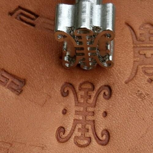 Steel leather carving printing tools DIY tools National characteristics seals concave decoration