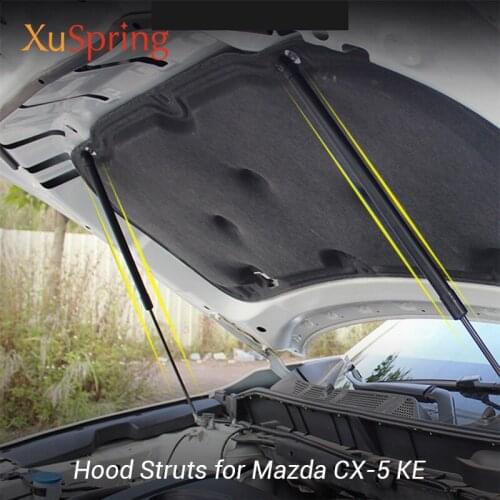 Car Bonnet Hood Support Rod Strut Bars Lift Spring Shock Bracket No Drilling/Welding For Mazda CX-5 CX5 2013 2014 2015 2016 KE