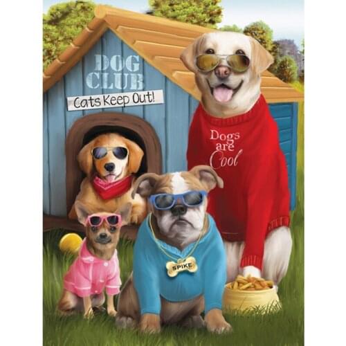 5D DIY Full Square Drill Diamond Painting Dogs Picture Mosaic Rhinestone Cross Stitch Diamond Embroidery Decoration