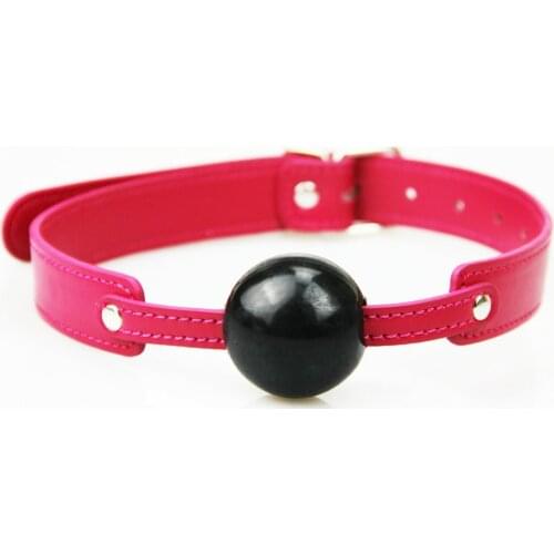 Red BDSM Mouth Ball Gag for women men Adult Products Leather Mouth Gag Oral Fixation Stuffed Adult Games Flirting Sex Toys