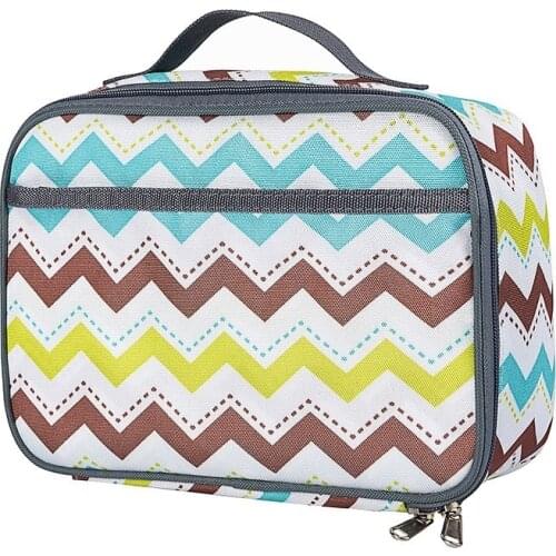 Bento lunch box picks Blue Oxford cloth camouflage insulation stripe shark dinosaur bag square student lunch bag for men