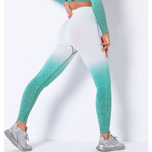 LZYVOO Legging Push Up High Waist Leggins Gradient Elastic Indoor and Outdoor Running Cycling Sports Fitness Pants