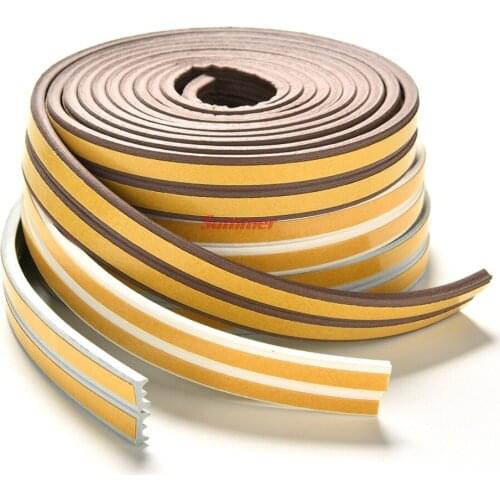 Hot E/D/I-type Doors for Windows Foam Seal Strip Soundproofing Collision Avoidance Rubber Seal Collision 3Colors 2.4m