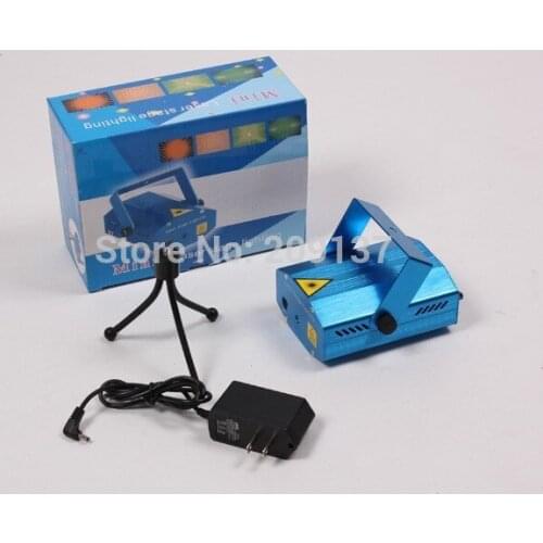 Mini red & green moving party disco dj stage laser light projector lighting ac 110-240v 50-60hz with tripod free shipping