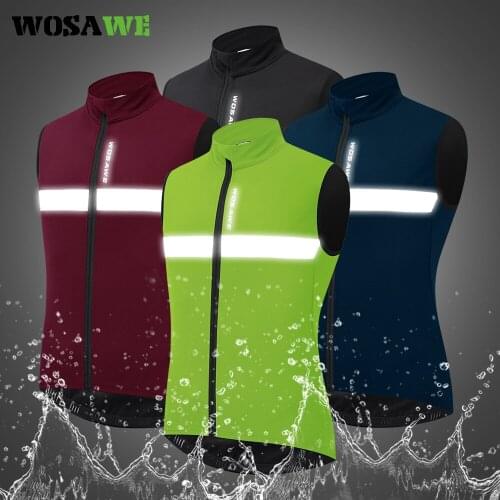 WOSAWE Heat Vest Men Outdoor Winter Fleece Waistcoat Sleevless Cycling Fishing Skating Hiking Sport Casual Vest Zipper Pocket