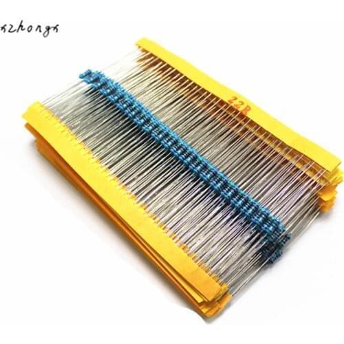 600 Pcs 1/4W 1% 20PCS 30Values Metal Film Resistor Assortment Kit Set pack electronic diy kit