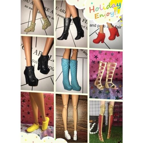 1/6 New Original multiple Colorful Doll Accessories Fashion Sneaker Flat Shoes Genuine Sandals Shoes for Barbie Doll Shoes