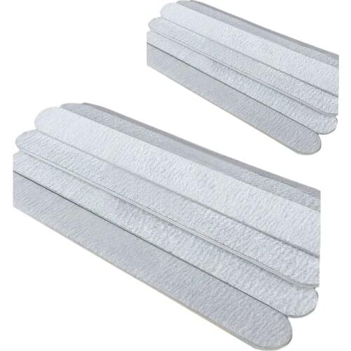20 Nail Files Double Sided 180/100 Grit GREY Straight Emery Board