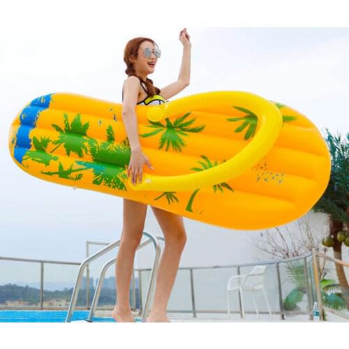 Swimming Pool Slipper Float Air Cushion Bed Single Inflatable Floating Plate Beach Games Ocean Movement