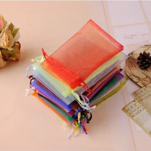 Wholesale 200pcs Organza Gift Bags 20x30 25x35 30x40cm Jewelry Packing Drawstring Bags Christmas/Wedding/Birthday Free Shipping