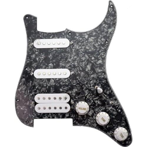 1 pcs Black Pearl SSH Guitar Loaded Prewired Pickguard scratchplate Assembly For Electric Guitar Guitar Accessories