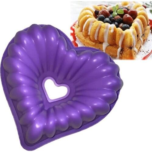 Silicon Toast Bread Mold Cake Mold Heart Hollow Shape DIY Jelly Pudding Mold Mousse Cake Dessert Mold Chocolate Mold Baking Tool