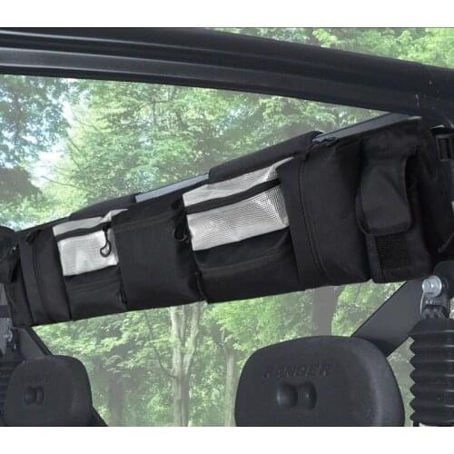 1 PCS Black Quad Gear UTV Large Roll Cage Organizer Storage Bag for Polaris RZR Ranger for Can-am maverick Commander for Yamaha