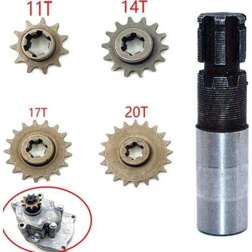 T8F Clutch Drum Gear Box Sprocket Axle fit 33cc 43cc 49cc Engine 11 14 17 20 tooth Gear Box for Scooter Mini bike