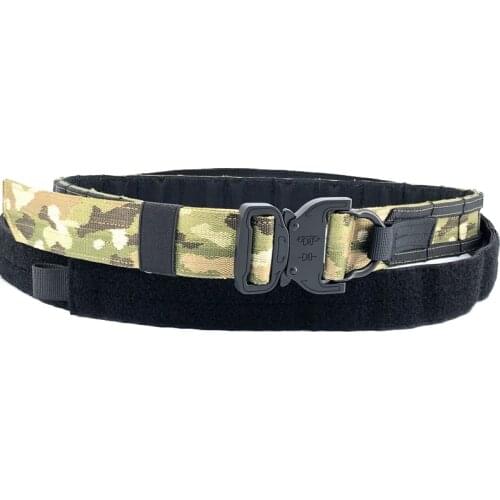 Tactical Molle Belt Multicam Military Airsoft Battle Belt Gear Army Shooting Combat Equipment Hunting Double Layer Fighter Belt