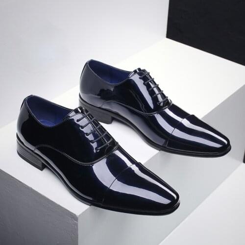 Men Formal Shoes 2021 Fashion Patent Leather Dress Shoes Men Spring & Autumn Brand Business Office Wedding Footwear Men Shoes
