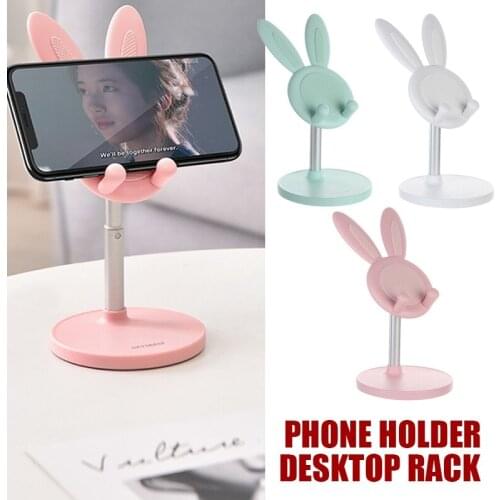 Universal Bunny Phone Holder Aluminum Alloy Plastic Rack Tablet Holder Stand Adjustable Angle Phone Accessories