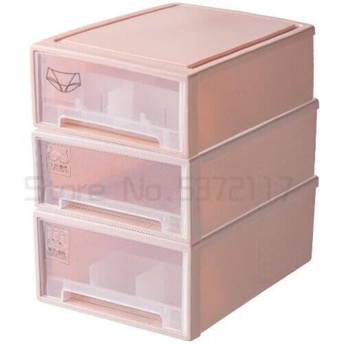 Wardrobe underwear storage box drawer type storage compartment underwear storage box finishing box three in one storage box