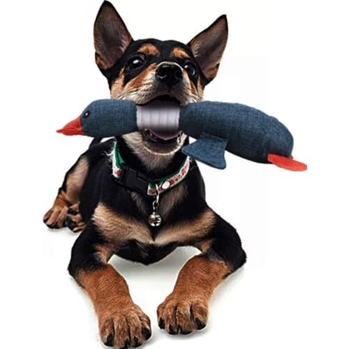 1pcs Dark green beige brown colors Popular Funny Wild Geese Dog Squeak Toys Duck Cat Plaything Sound Toys Dog Bite Pet toys