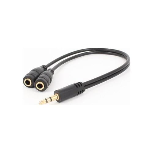 3.5mm Male Splits Two 3.5mm Female Headphone Audio Adapter Cable Professional Audio Line Hot Sell