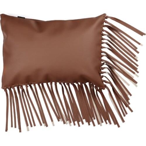 50x35cm handmade tassels immitation leather pillow cover back cushion cover sofa waist pillow covers