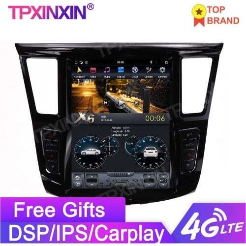 6+128GB For Infiniti QX60 For Infiniti JX35 2012+ Tesla style Android 10.0 Car multimedia player GPS Navigation Head unit Radio