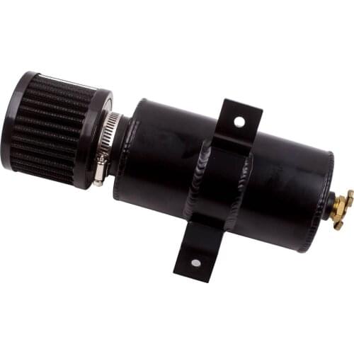 750ml Twin port AN10 Aluminium Baffled Engine Oil Catch Can and air filter kit