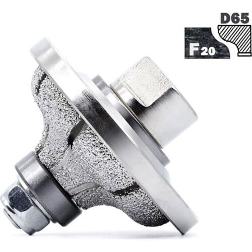 Vacuum Brazed F20 Diamond Router Bit Profiling Wheel Edge Grinding Cutting Bit For Hand Tool Marble Granite Stone M14 & 5/8-11