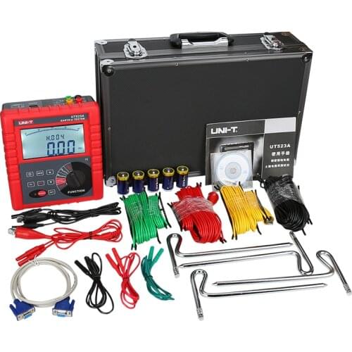 Uni-t UT523A Digital 2/3/4 Pole Earth Ground Resistance Megger Voltage Soil Resistivity Tester Meter RS232