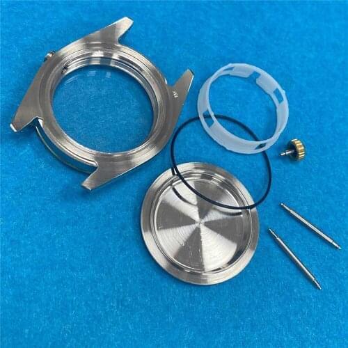 Watch Parts 39mm Solid Back Cover Anti-Scrach Sapphire Glass Polished Stainless Steel For 8215/2813 Movement